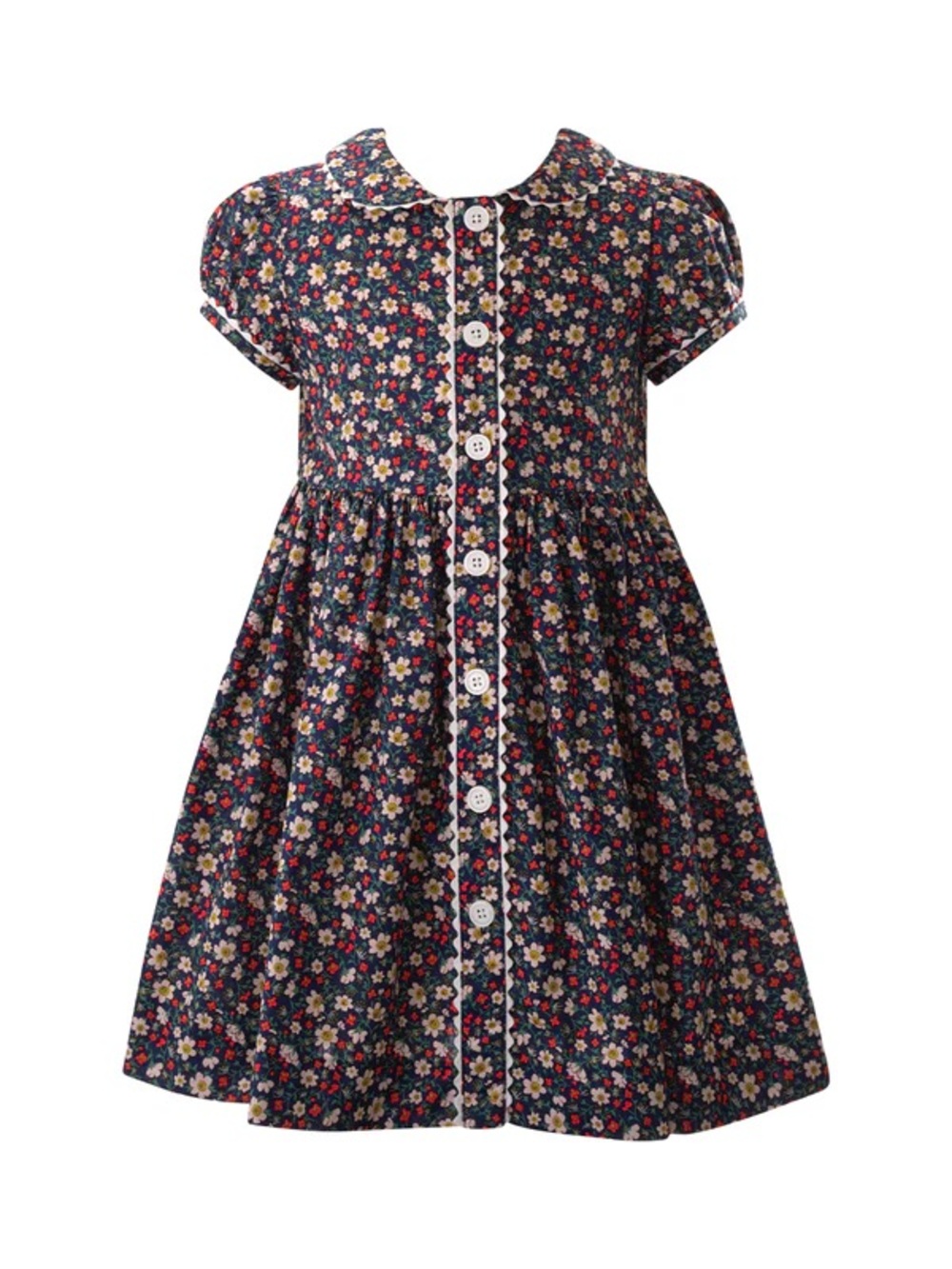 Rachel Riley Poppy Floral Button Front Dress 2Y